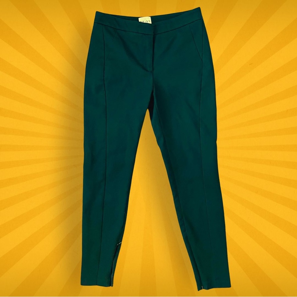 Reiss riding cropped pants forest green 4